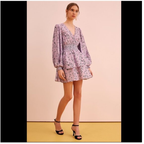 Keepsake The Label Floral Secure Dress in Lavender Purple Small / 4 - Picture 15 of 16